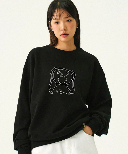 GRAVER（グレーバー）の「[ユニセックス]ババレタリングマンツーマン_ブラック（スウェット・レディース・ブラック・SMALL/MEDIUM/LARGE）」の3枚目の写真