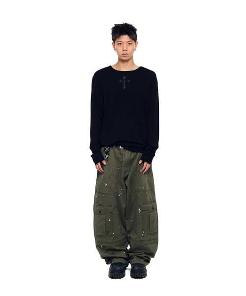 AAKAM（アーカム）の「Painted Military Cargo Pants (Khaki)（その他