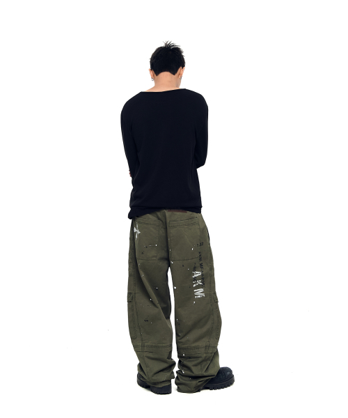 AAKAM（アーカム）の「Painted Military Cargo Pants (Khaki)（その他