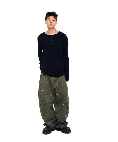 セール】Painted Military Cargo Pants (Khaki)（その他パンツ