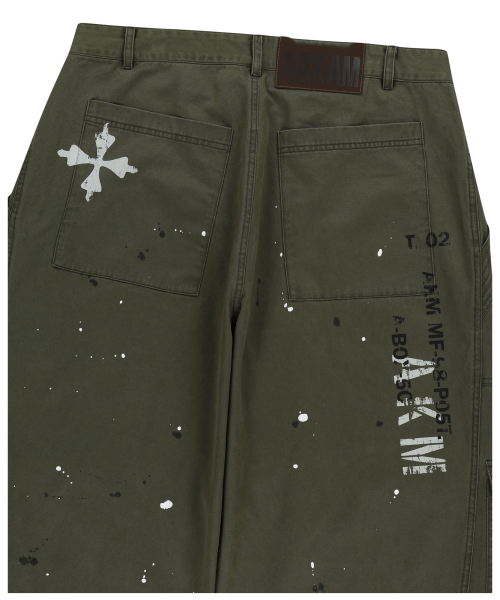 AAKAM（アーカム）の「Painted Military Cargo Pants (Khaki)（その他
