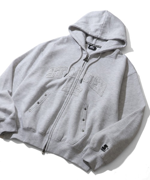 STARTER BLACK LABEL（スターターブラックレーベル）の「【STARTER /スターター】裏起毛 フリンジワッペン ジップアップパーカー（パーカー・メンズ・ブラウン/カモフラージュ/ホワイト系/ブラック・M/L/XL）」の17枚目の写真