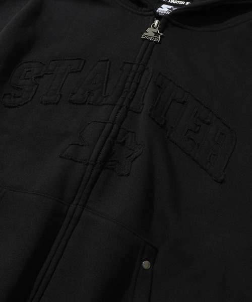 STARTER BLACK LABEL（スターターブラックレーベル）の「【STARTER /スターター】裏起毛 フリンジワッペン ジップアップパーカー（パーカー・メンズ・ブラウン/カモフラージュ/ホワイト系/ブラック・M/L/XL）」の5枚目の写真
