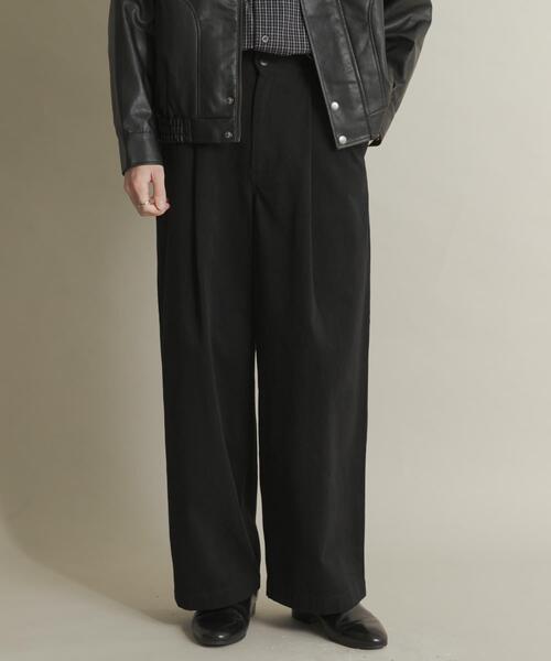 SENSE OF PLACE by URBAN RESEARCH（センスオブプレイスバイアーバンリサーチ）の「ボリュームタックワイドパンツ（その他パンツ・メンズ・アイボリー/ブラック/ブラウン・MEDIUM/LARGE）」の5枚目の写真