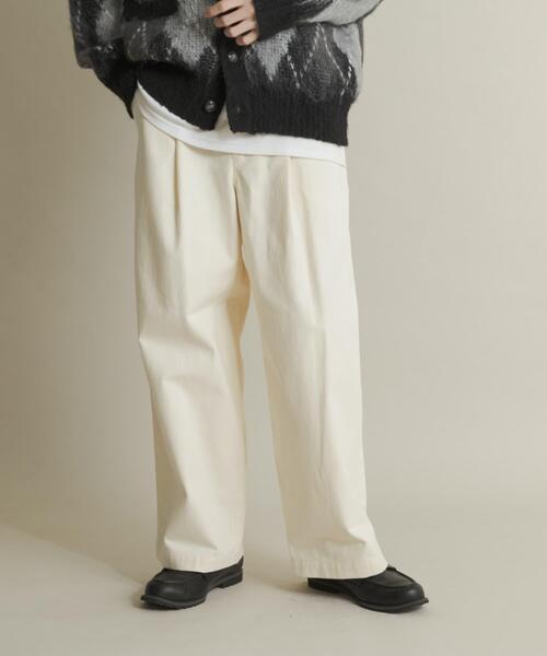 SENSE OF PLACE by URBAN RESEARCH（センスオブプレイスバイアーバンリサーチ）の「ボリュームタックワイドパンツ（その他パンツ・メンズ・アイボリー/ブラック/ブラウン・MEDIUM/LARGE）」の13枚目の写真