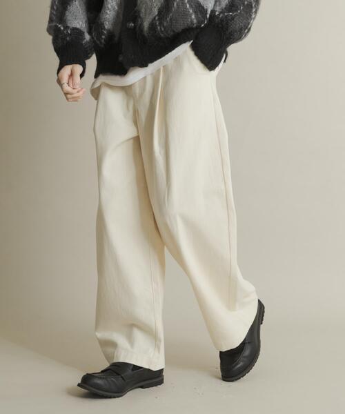 SENSE OF PLACE by URBAN RESEARCH（センスオブプレイスバイアーバンリサーチ）の「ボリュームタックワイドパンツ（その他パンツ・メンズ・アイボリー/ブラック/ブラウン・MEDIUM/LARGE）」の14枚目の写真