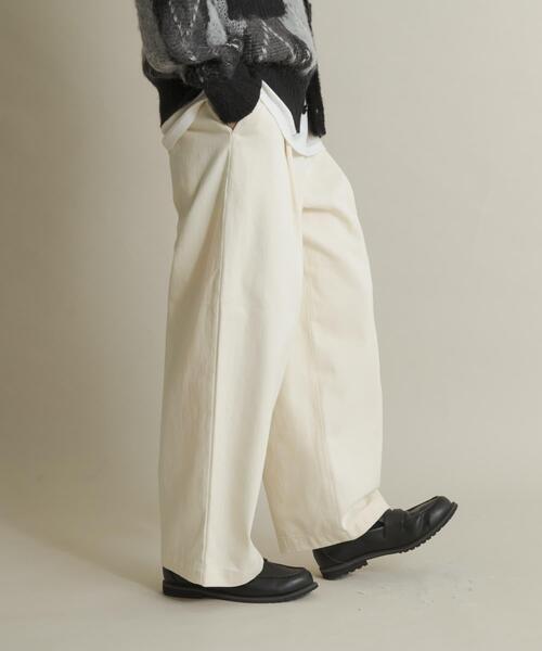 SENSE OF PLACE by URBAN RESEARCH（センスオブプレイスバイアーバンリサーチ）の「ボリュームタックワイドパンツ（その他パンツ・メンズ・アイボリー/ブラック/ブラウン・MEDIUM/LARGE）」の15枚目の写真