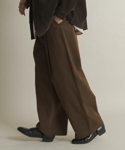 SENSE OF PLACE by URBAN RESEARCH（センスオブプレイスバイアーバンリサーチ）の「ボリュームタックワイドパンツ（その他パンツ・メンズ・アイボリー/ブラック/ブラウン・MEDIUM/LARGE）」の13枚目の写真