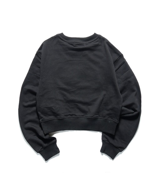 BGL(ビージーエル)の「PINK LEOPARD LOGO SWEAT / クロップド丈 / レオパード / 韓国ストリート 短丈スウェット(スウェット・レディース・グレー/ブラック・FREE)」の10枚目の写真
