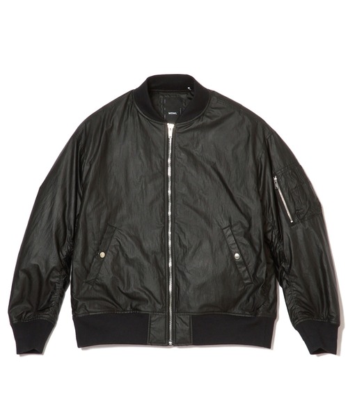 MSML(エムエスエムエル)の「GLOSSY MA1 JACKET(MA-1・メンズ・ブラック・S/M/L/XL)」の2枚目の写真