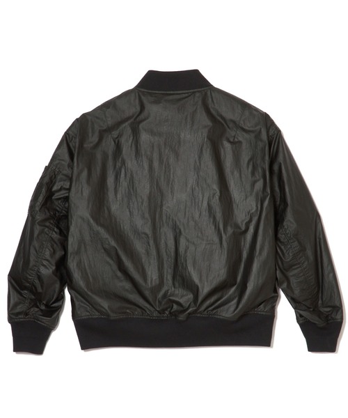 MSML(エムエスエムエル)の「GLOSSY MA1 JACKET(MA-1・メンズ・ブラック・S/M/L/XL)」の3枚目の写真