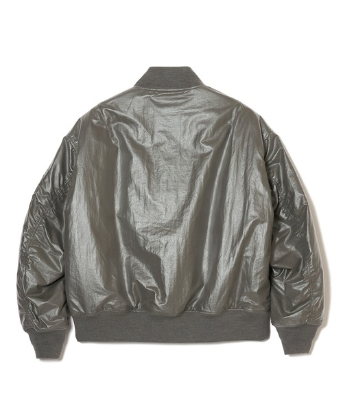 MSML(エムエスエムエル)の「GLOSSY MA1 JACKET(MA-1・メンズ・ブラック・S/M/L/XL)」の8枚目の写真