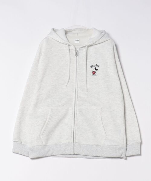 Disney(ディズニー)の「【 Disney 】 裏ボアジップパーカー 25W11(パーカー・レディース・ブラック/グレー/スミクロ・MEDIUM/LARGE/X-LARGE)」の3枚目の写真