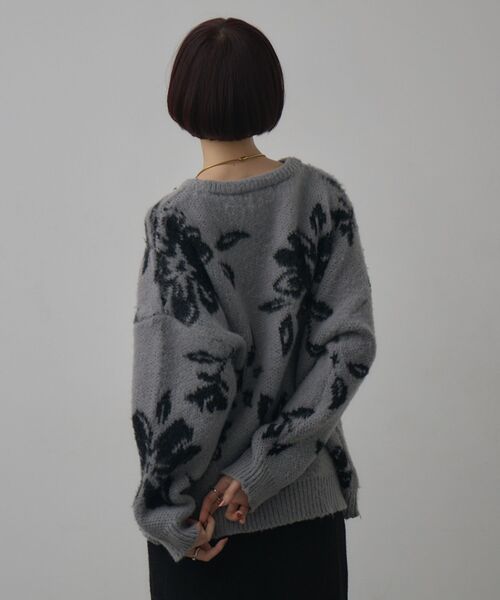 kivi（キヴィ）の「フラワージャガードニット（ニット/セーター・レディース・ブラウン/オフホワイト/ライトグレー・FREE）」の21枚目の写真