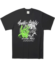 MONSTER REPUBLIC（モンスターリパブリック）の「ビットコインバイブ ネオングリーン ブラック Tシャツ（Tシャツ/カットソー）」