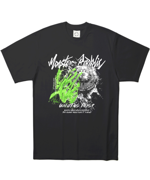 MONSTER REPUBLIC(モンスターリパブリック)の「ビットコインバイブネオングリーンTシャツブラック(Tシャツ/カットソー・レディース・その他・LARGE/MEDIUM/SMALL/X-LARGE)」の2枚目の写真