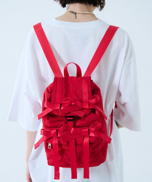 Casselini(キャセリーニ)の「【Casselini / キャセリーニ】ミニリボンバックパック(バックパック/リュック・レディース・レッド/ブラウン/ブラック/シルバー・フリー)」の1枚目の写真