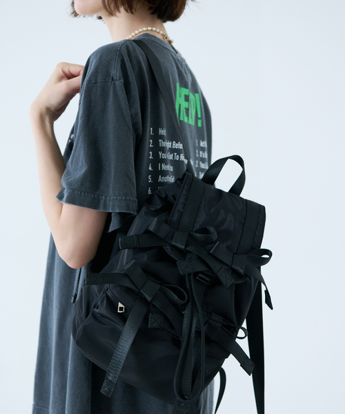 Casselini(キャセリーニ)の「【Casselini / キャセリーニ】ミニリボンバックパック(バックパック/リュック・レディース・レッド/ブラウン/ブラック/シルバー・フリー)」の2枚目の写真