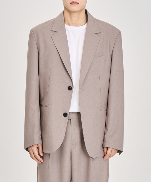 PRAIRIE(KR)（プレーリー）の「エアフロー ルーズフィット ブレザー (ベージュ)（テーラードジャケット・メンズ・ベージュ・MEDIUM/LARGE/SMALL）」の4枚目の写真