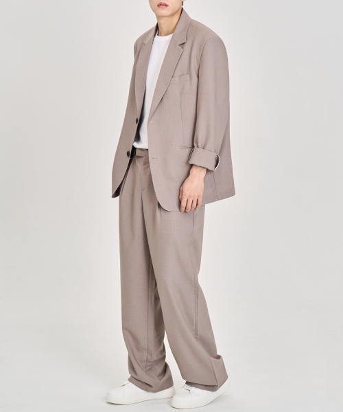 PRAIRIE(KR)（プレーリー）の「エアフロー ルーズフィット ブレザー (ベージュ)（テーラードジャケット・メンズ・ベージュ・MEDIUM/LARGE/SMALL）」の5枚目の写真