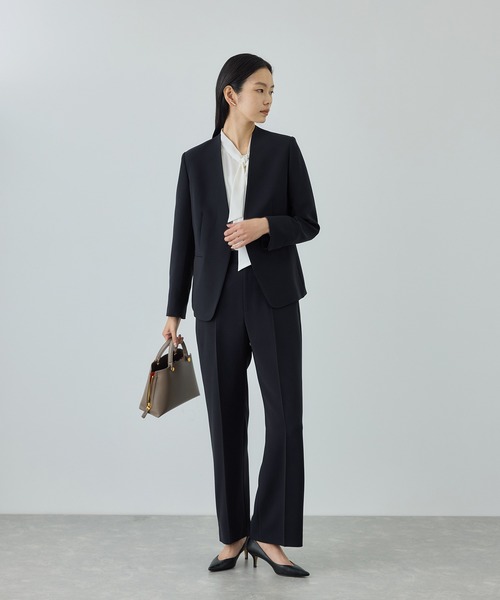 ROPE'（ロペ）の「トリアセダブルクロス ストレートワイドパンツ/セットアップ対応・イージーケア・26SS（その他パンツ・レディース・ベージュ/ネイビー・36/38/40）」の9枚目の写真