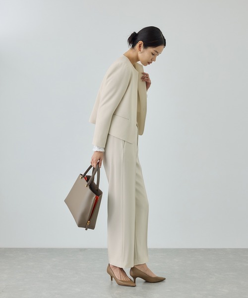 ROPE'（ロペ）の「トリアセダブルクロス ストレートワイドパンツ/セットアップ対応・イージーケア・26SS（その他パンツ・レディース・ベージュ/ネイビー・36/38/40）」の13枚目の写真