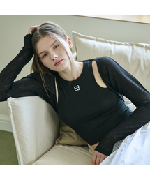 Salad bowls（サラダボール）の「BOLERO CARDIGAN [BLACK]（カーディガン/ボレロ）」