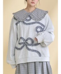 merry jenny | ギンガムフリルスウェット(スウェット)