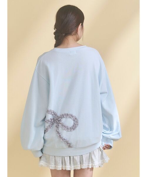merry jenny（メリージェニー）の「くるくるリボンスウェット（スウェット・レディース・オフホワイト/グレー/ブルー・FREE）」の9枚目の写真