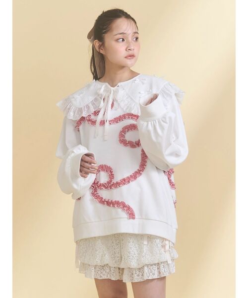 merry jenny（メリージェニー）の「くるくるリボンスウェット（スウェット・レディース・オフホワイト/グレー/ブルー・FREE）」の18枚目の写真