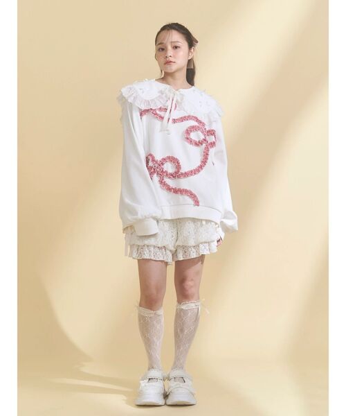 merry jenny（メリージェニー）の「くるくるリボンスウェット（スウェット・レディース・オフホワイト/グレー/ブルー・FREE）」の20枚目の写真