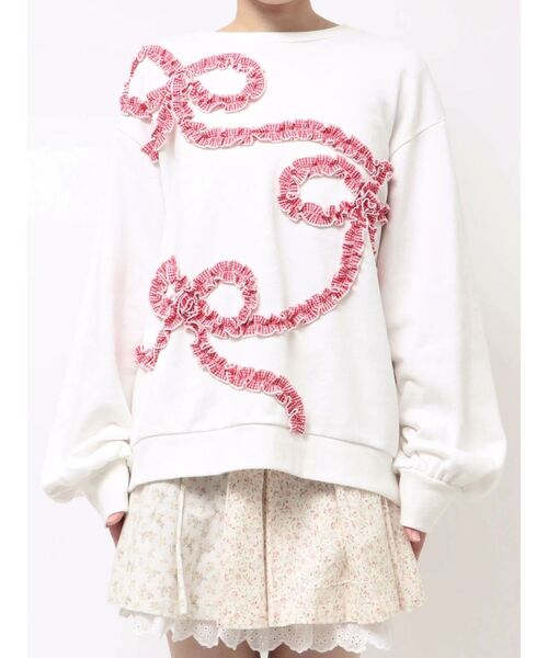 merry jenny（メリージェニー）の「くるくるリボンスウェット（スウェット・レディース・オフホワイト/グレー/ブルー・FREE）」の21枚目の写真