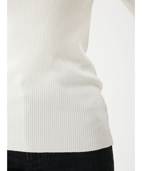 Mila Owen（ミラオーウェン）の「バイカラーリブニット（ニット/セーター・レディース・ネイビー/ライム/ピンク/アイボリー・0/1）」の11枚目の写真