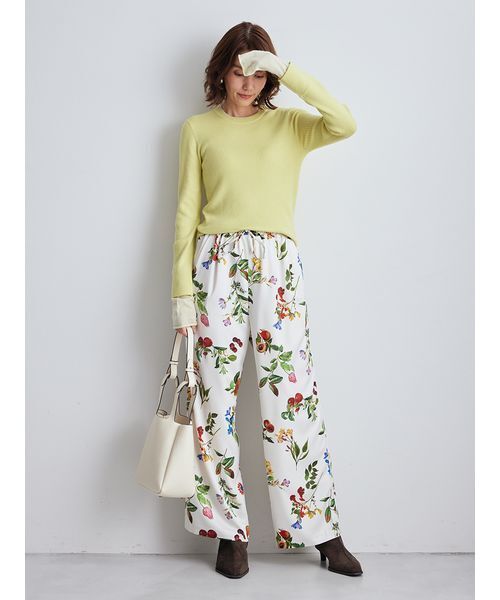 Mila Owen（ミラオーウェン）の「バイカラーリブニット（ニット/セーター・レディース・ネイビー/ライム/ピンク/アイボリー・0/1）」の16枚目の写真