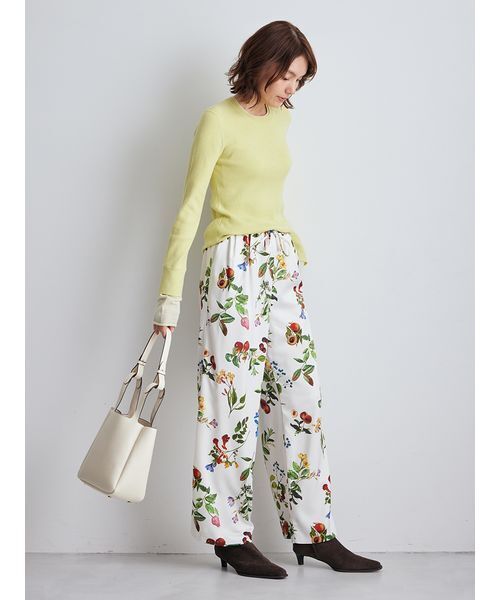 Mila Owen（ミラオーウェン）の「バイカラーリブニット（ニット/セーター・レディース・ネイビー/ライム/ピンク/アイボリー・0/1）」の17枚目の写真