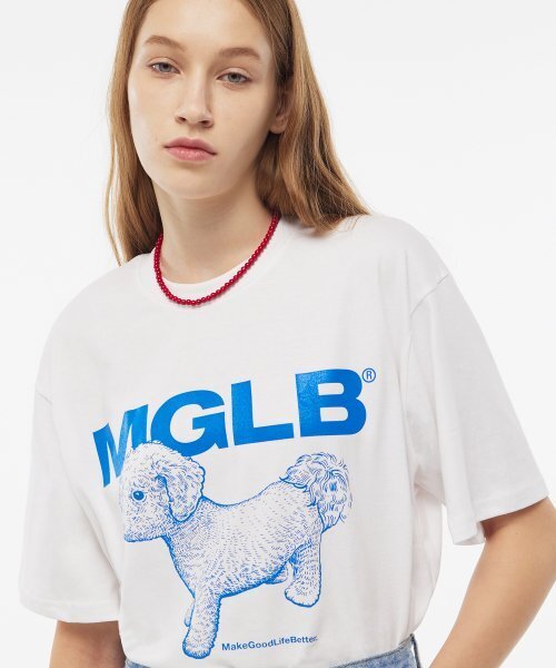 MATCHGLOBE（マッチグローブ）の「ベイビープードルボックスTシャツ（ホワイト）（Tシャツ/カットソー・レディース・その他・FREE）」の2枚目の写真