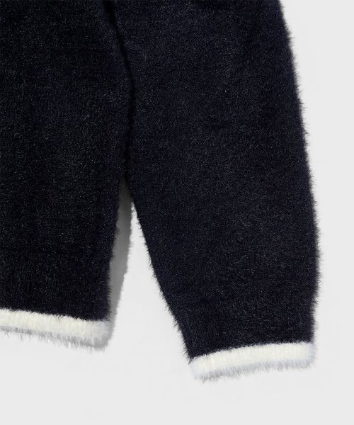 WMC(ダブリューエムシー)の「ヘアリーカラー ニット_ブラック(ニット/セーター・メンズ・ブラック・MEDIUM/LARGE/X-LARGE)」の4枚目の写真