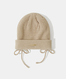 Diamond Layla（ダイアモンドレイラ）の「Baby Alpaca&Ramswool Comfort String Beanie B1 Nude Beige（ニットキャップ/ビーニー）」