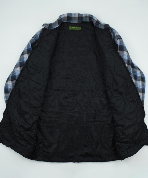 VINTAGE（ヴィンテージ）の「【USED】90's Northwest キルティングネル フランネルシャツ（シャツ/ブラウス・メンズ・ブルー・LARGE）」の5枚目の写真