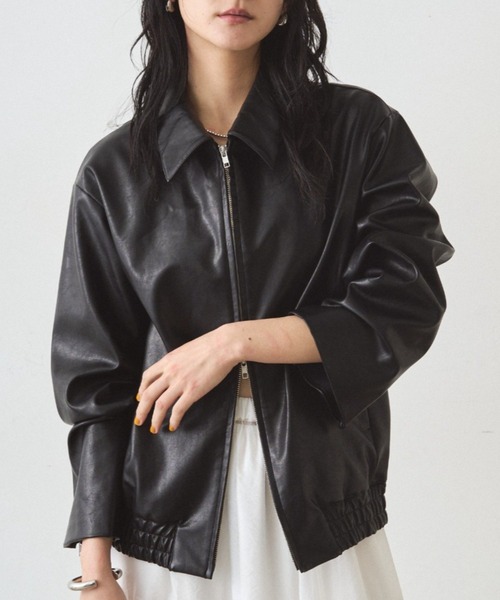 【限定値下】Loungedress フェイクレザージャケット セール】フェイクレザージャケット（ベスト）｜LOUNGEDRESS（ラウンジ