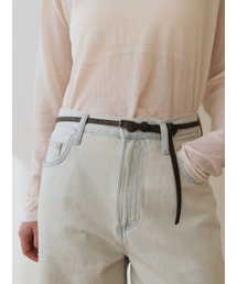 UNNOUT（アナウト）の「VEGAN LEATHER SKINNY BELT BROWN（ベルト）」
