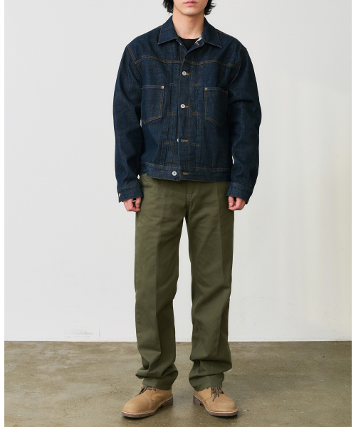 DENMADE(デンメイド)の「DEN0657 crease chino pants(olive)(その他パンツ・メンズ・その他・S/M/L/XL)」の4枚目の写真