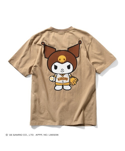 sanrio（サンリオ）の「サンリオキャラクターズ × ホームゲーム [HOMEGAME] - クロミ 半袖 Tシャツ [KUROMI UNIFORM TEE BEIGE HG2501103]（Tシャツ/カットソー・レディース・ベージュ・LARGE/MEDIUM/SMALL/X-LARGE）」の4枚目の写真