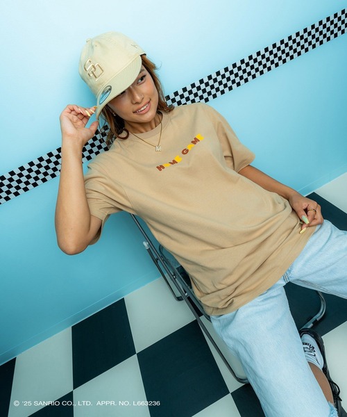 sanrio（サンリオ）の「サンリオキャラクターズ × ホームゲーム [HOMEGAME] - クロミ 半袖 Tシャツ [KUROMI UNIFORM TEE BEIGE HG2501103]（Tシャツ/カットソー・レディース・ベージュ・LARGE/MEDIUM/SMALL/X-LARGE）」の7枚目の写真