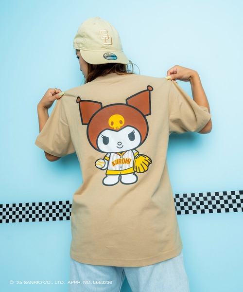 sanrio（サンリオ）の「サンリオキャラクターズ × ホームゲーム [HOMEGAME] - クロミ 半袖 Tシャツ [KUROMI UNIFORM TEE BEIGE HG2501103]（Tシャツ/カットソー・レディース・ベージュ・LARGE/MEDIUM/SMALL/X-LARGE）」の8枚目の写真