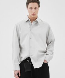 MUILL（ミュール）の「Unbalanced Neck Shirt (Light Gray)（シャツ/ブラウス）」