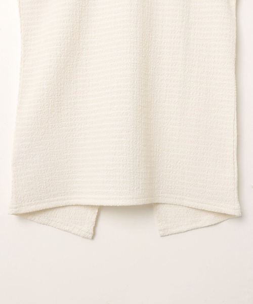 andme(アンドミー)の「裾スリット2way長袖Tシャツ(Tシャツ/カットソー・レディース・アイボリー/ブラック・M)」の22枚目の写真