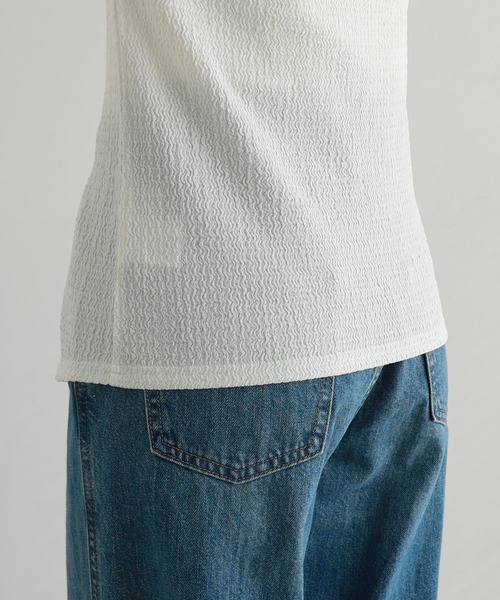 andme(アンドミー)の「裾スリット2way長袖Tシャツ(Tシャツ/カットソー・レディース・アイボリー/ブラック・M)」の15枚目の写真