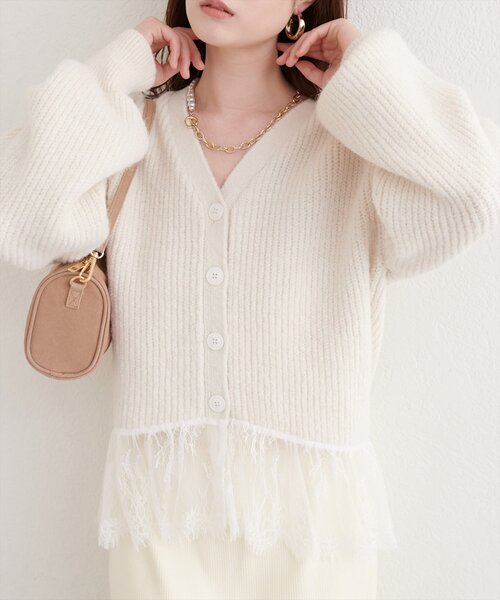 週末限定値下げ　DEICY ME COUTURE レースニットカーディガン ME COUTURE