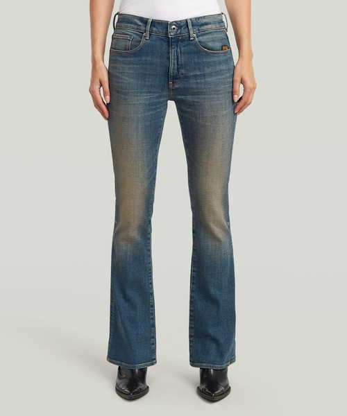 G-STAR(ジースター)の「3301 Flare Jeans/ヴィンテージライクフレアスキニージーンズ/L28(デニムパンツ・レディース・インディゴブルー・27inch/24inch/25inch/26inch)」の1枚目の写真